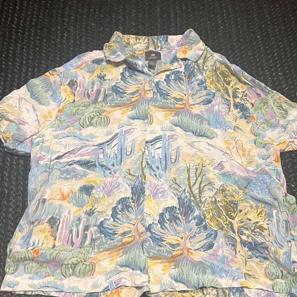 H&M Multicolor Nature Print Men's Shirt